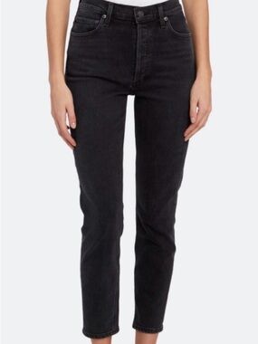 EUC AGOLDE Nico High Rise Slim Jeans Black Size 26